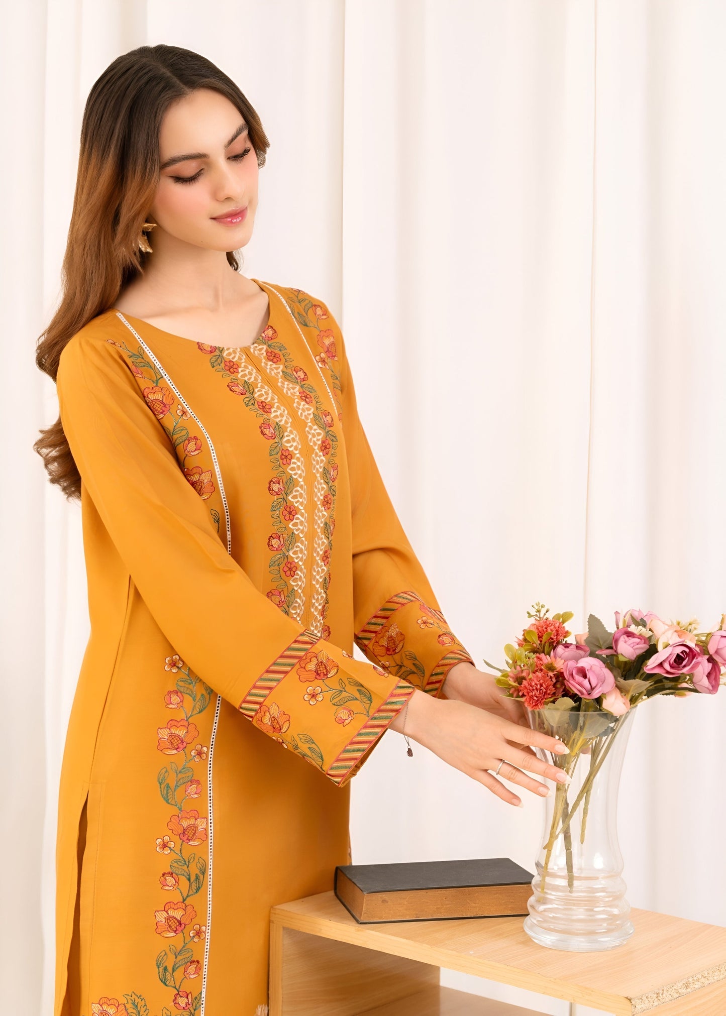 MUSTARD EMB 2PCS