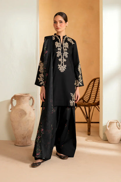BLACK BIRD 3 PIECE EMBROIDERY
