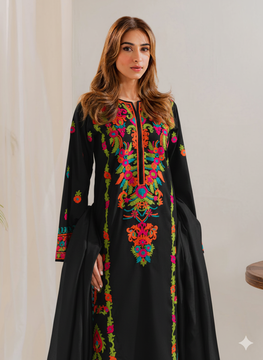 Multi Color Black 3Pcs